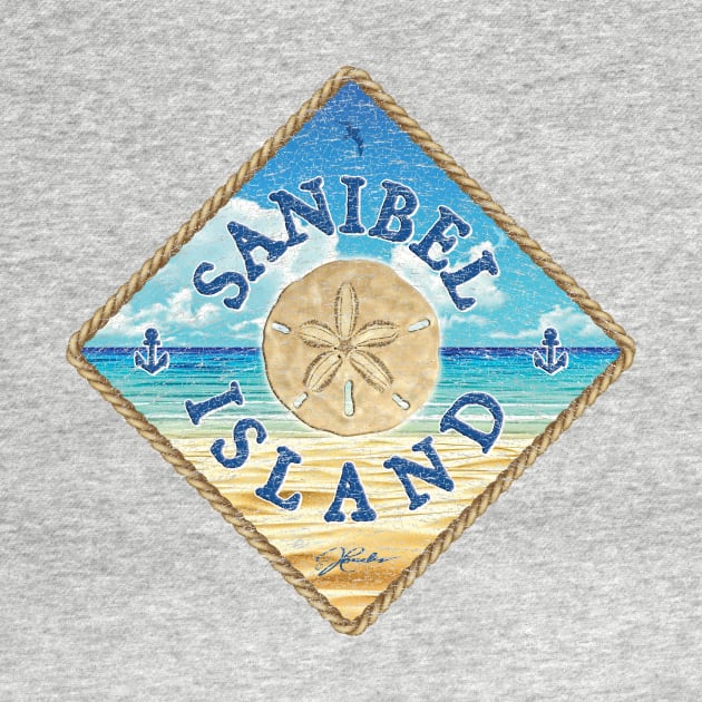 Sanibel Island, Florida, with Sand Dollar and Beach by jcombs